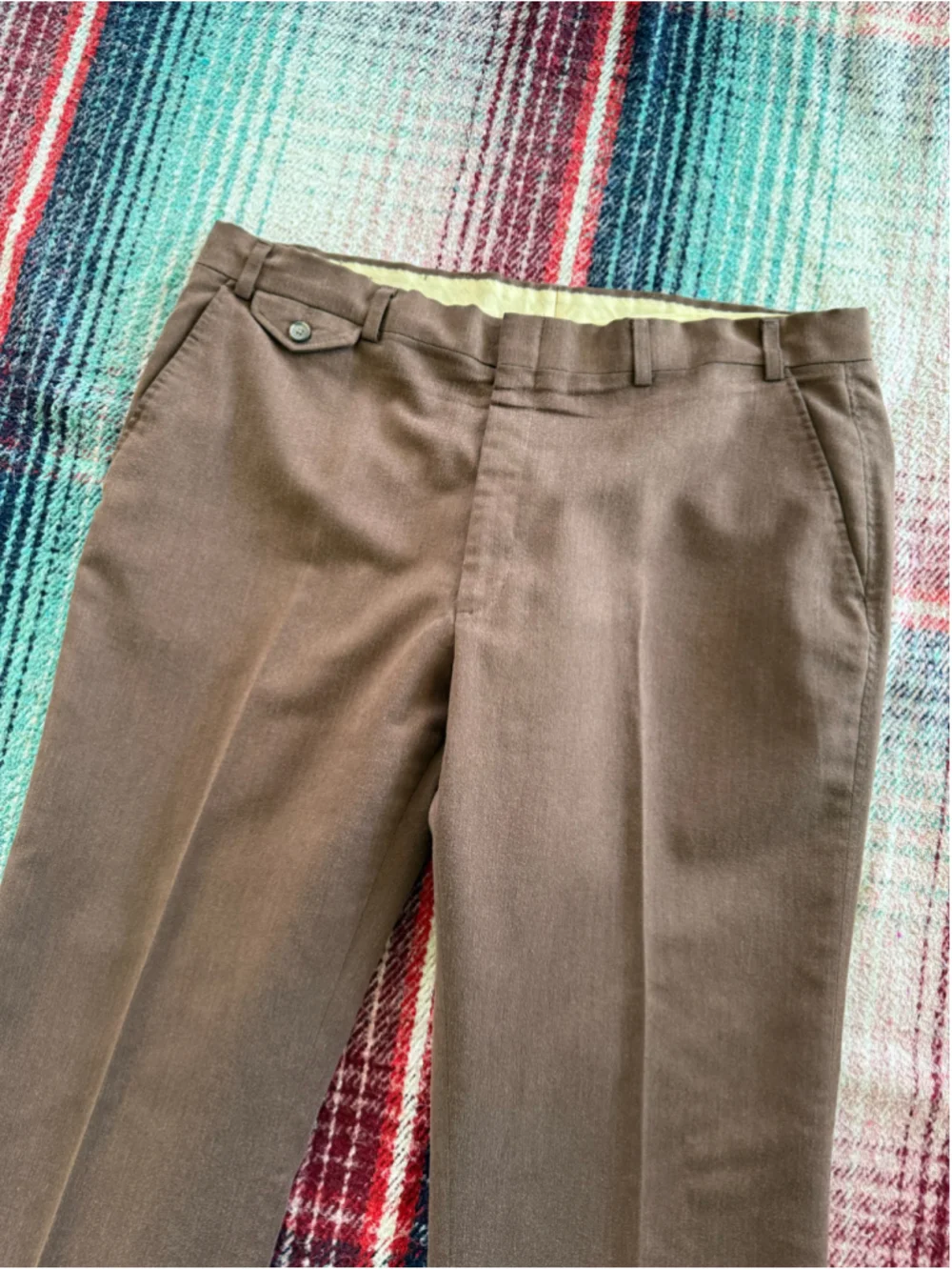 Vintage Levi's Tailored Classics Brown Flared Dress Pants 38x28.5